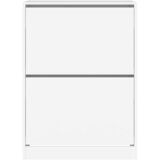 Ormarić za cipele s 2 preklopne ladice bijeli 80x42x108 cm | shoptok.hr