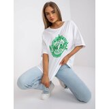 Italy Moda T-shirt-DHJ-TS-6862.24X-white-green | shoptok.hr