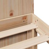vidaXL Knjižna postelja brez vzmetnice 200x200 cm trdna borovina | Shoptok.si