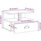  Noćni ormar Medeno smeđa 40 x 31 x 27 cm Čvrsto borovo drvo - boja meda | shoptok.hr