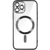 AVIZAR MagSafe ovitek za iPhone 12 Pro Silikonska zašcita kamere Outline Chrome Crna, (20575184) | Shoptok.si