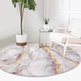 Mila Home Svijetlo sivi/u zlatnoj boji periv/pogodan za robotski usisavač okrugli tepih ø 120 cm Comfort – | shoptok.hr