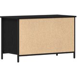 TV omarica Črna Oreh 80x40x50 cm Izdelano iz lesa in Jekla, (22012307) | Shoptok.si