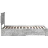  Krevetna konstrukcija Betonski sivi i srebrna 75 x 190 cm | shoptok.hr