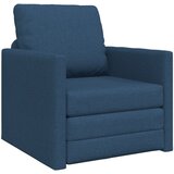 vidaXL Kavč postelja 2 v 1 Modra 74x77x81 cm Tkanina | Shoptok.si
