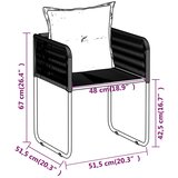  7-dijelni vrtni blagovaonski set crni | shoptok.hr
