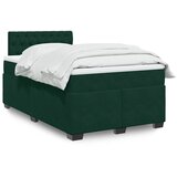  Krevet box spring s madracem tamnozeleni 120x190 cm baršunasti | shoptok.hr