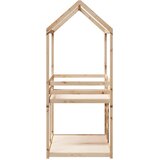Krevet na kat s krovom 90 x 200 cm od masivne borovine | shoptok.hr
