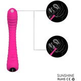Sex HD Sunshine - vibrator G-točke s žljebovima na baterije (ružičasti) | shoptok.hr