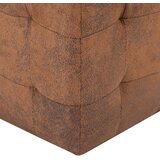  Tabure 2 kom smeđi 30 x 30 x 30 cm od umjetne brušene kože | shoptok.hr