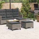  Vrtni tabure s jastucima 2 kom sivi 55x55x36 cm poliratan | shoptok.hr