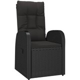  9-dijelni vrtni blagovaonski set s jastucima crni od poliratana | shoptok.hr