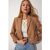 Happiness İstanbul Jacket - Brown - Crop