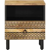  Krevetni ormarić crni 40x33x46 cm Puno grubo drvo Mango | shoptok.hr
