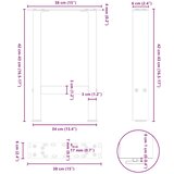  Noge za klub stolić Prirodni čelik 2 kom 38 x (42-43) cm Čelik | shoptok.hr
