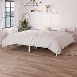 Maison Chic Posteljni okvir - Dvoposteljna postelja - Zakonska postelja bel iz trdne borovine 200x200 cm-J3060, (21759695) | Shoptok.si