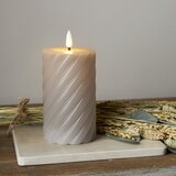 Star Trading Siva voštana LED svijeća Flamme Swirl, visina 15 cm Cijene