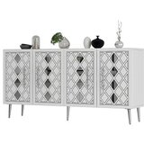 Hanah home komoda dome KB150 white silver