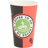  Papirnate šalice za kavu 1000 kom 16 oz 400 ml crvene i crne | Eponuda.com