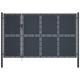vidaXL vrtna vrata iz jekla 350x175 cm antracitna | Shoptok.si