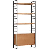 Police za knjige s 4 razine 80x30x180 cm masivno bagremovo drvo | shoptok.hr