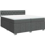 Maison Chic Box spring postelja - Vzmetna postelja z vzmetnico temno siva 200x200 cm blago SL24659, (21890463) | Shoptok.si