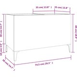 vidaXL Omarica za gramofonske plošče bela 74,5x38x48 cm inženirski les | Shoptok.si