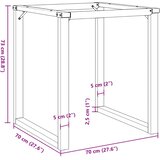  Noge za blagovaonski stol O-oblika 70x70x73 cm čelik | shoptok.hr