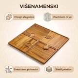 Smania PuzzleTray&amp;trade; set drvenih poslužavnika u obliku puzli PuzzleTray&amp;trade; Slike