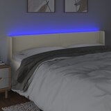  LED uzglavlje krem 203x16x78/88 cm od umjetne kože | Eponuda.com
