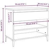 Ormarić za cipele bijeli 70 x 36 x 60 cm od konstruiranog drva | shoptok.hr