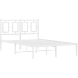  Metalni okvir za krevet s uzglavljem bijeli 120 x 190 cm | shoptok.hr