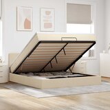  Otomanski krevet s madracem i LED krem 160x200cm tkanine | shoptok.hr