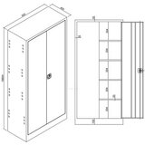 Hanah home Ormarić za skladištenje Js1001Tu Grei Orange | ePonuda.com