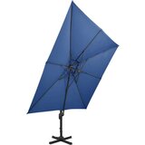  Konzolni suncobran s dvostrukim vrhom 300 x 300 cm azurni | shoptok.hr