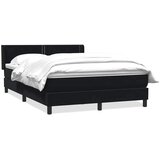 vidaXL Box spring postelja z vzmetnico črna 160x210 cm žamet, (21793049) | Shoptok.si