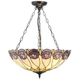 Endon 111872 - Luster na lancu Tiffany HUTCHINSON 3xE27/60W/230V, prečnik 50 cm | Eponuda.com