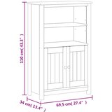  3-dijelni set kupaonskog namještaja BERG crni masivna borovina | shoptok.hr