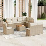  The Living Store Vrtna garnitura 9-delna z blazinami bež poli ratan - Vrtna Sedežna Garniture, (21449670) | Shoptok.si