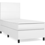 Maison Chic Box spring postelja - Vzmetna postelja z vzmetnico bel 100x200 cm umetno usnje SL7033, (21902028) Cene
