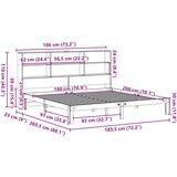 vidaXL Knjižna postelja brez vzmetnice bela 180x200 cm trdna borovina Cene