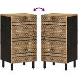 vidaXL Komoda 40x33,5x75 cm trden robusten mangov les in kovina | Shoptok.si