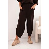 Kesi Włoski Cotton set blouse + trousers brown | Shoptok.si