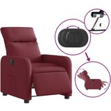  Električni naslonjač od tkanine crvena boja vina | shoptok.hr