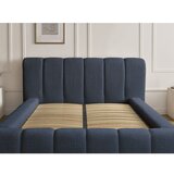 Bobochic Paris Temno modra oblazinjena zakonska postelja s prostorom za shranjevanje z letvenim dnom 140x190 cm Denali – | Shoptok.si