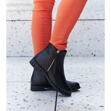 Gemre Black insulated flat ankle boots Paien | Shoptok.si