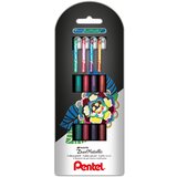 Pentel Hibridni gel roler dvojno pero, etui za 4, (21655282) Cene