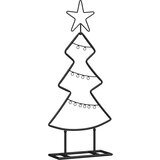 vidaXL Kovinsko božično drevesce z stojalom Črna 60 cm Jeklo | Shoptok.si