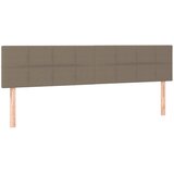  LED uzglavlje smeđesivo 200x5x78/88 cm od tkanine | shoptok.hr