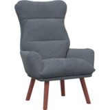 vidaXL Sproščujoči stol temno sivi velur | Shoptok.si